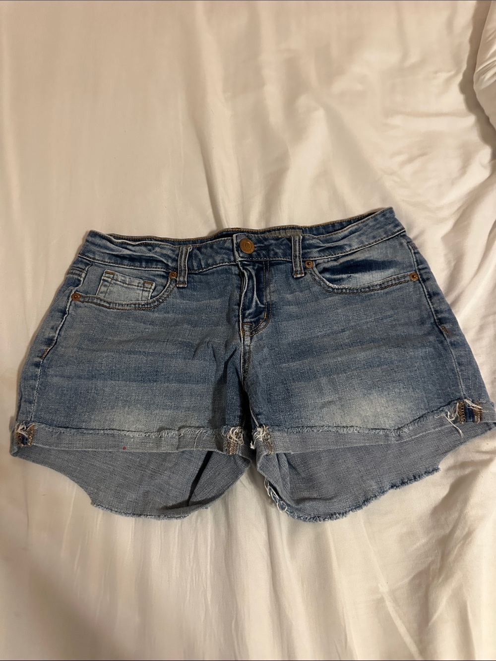 Aeropostale Light Blue Distressed Denim Shorts